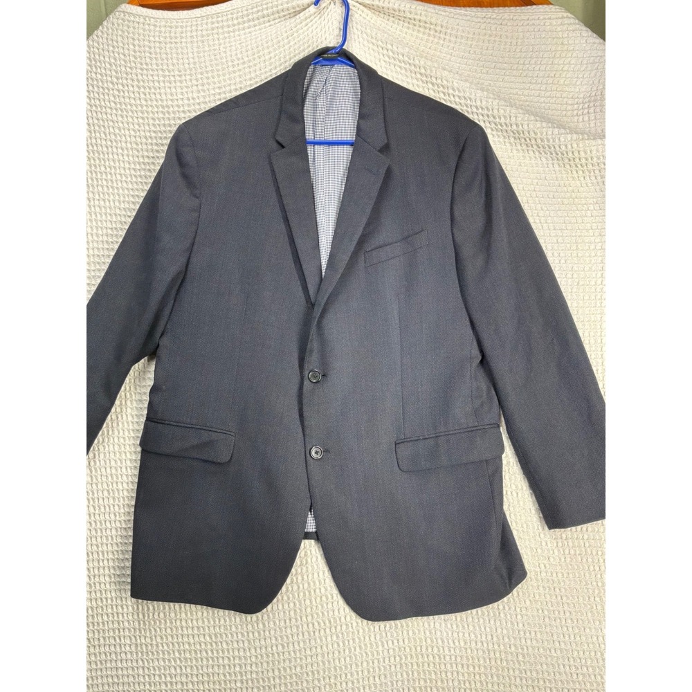Business Mens Banana Republic Birdseye Blazer 46R Navy Blue